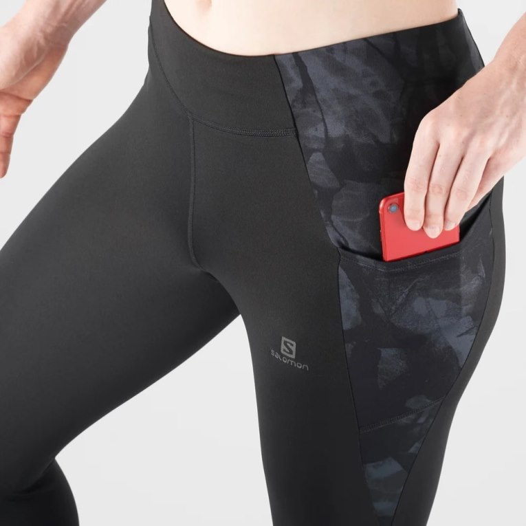 Salomon Cross Run 25'' Women's Running Tights Black | CA 20B71